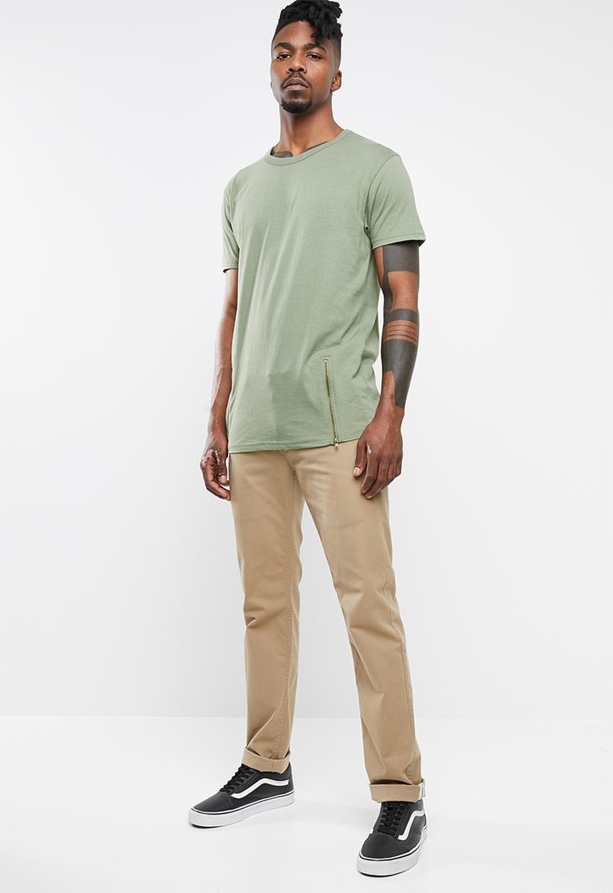 Brave Soul - Falcon crew neck tee - green