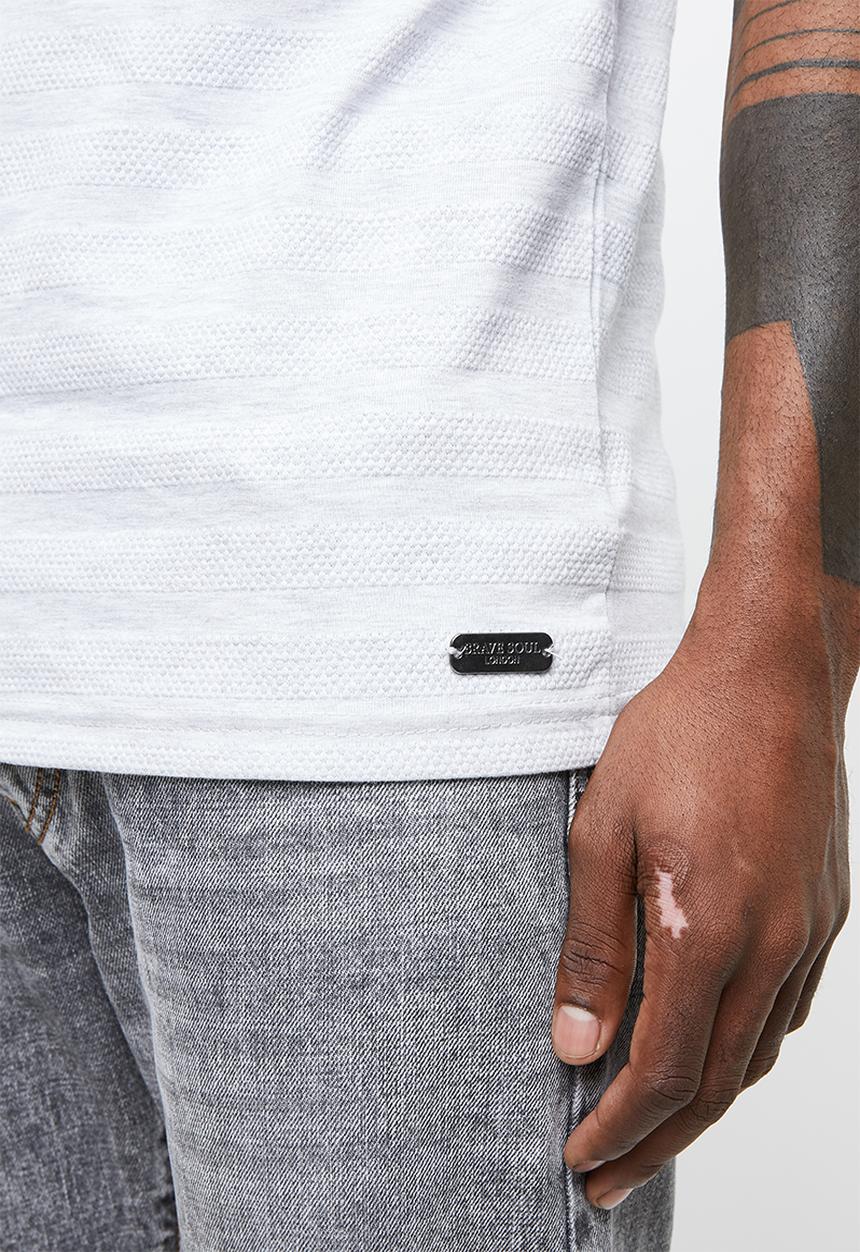 Brave Soul - Jeremy crew neck tee - grey