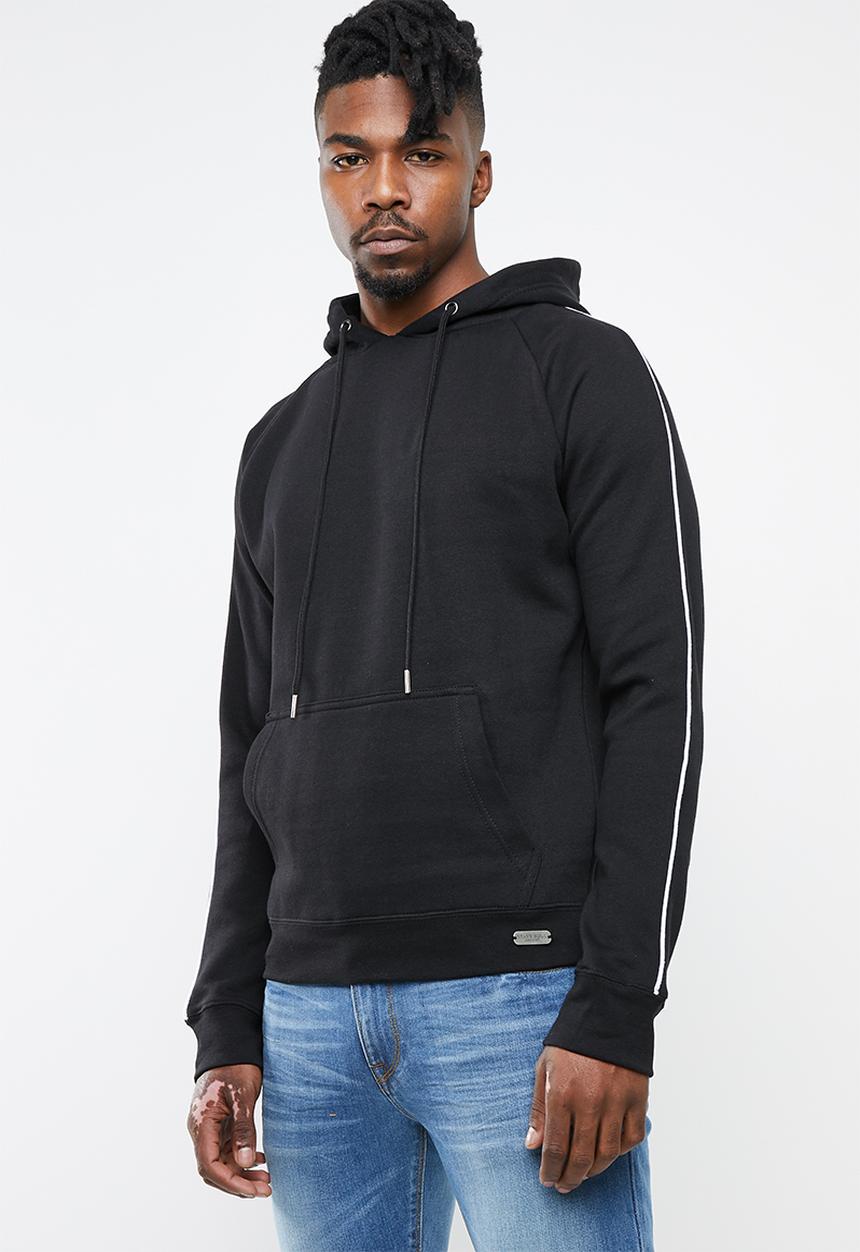 Brave Soul - Stigma hoodie - black & white 