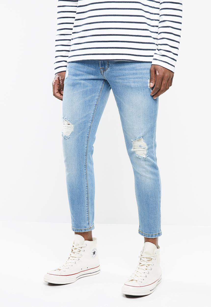 Superbalist - Cropped skinny jeans - blue