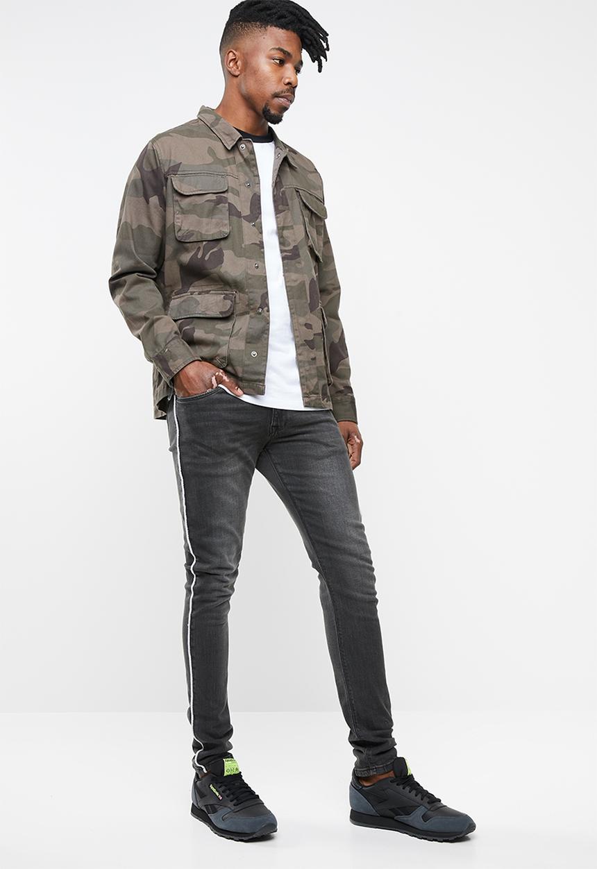 Superbalist - Skinny side stripe jeans - black