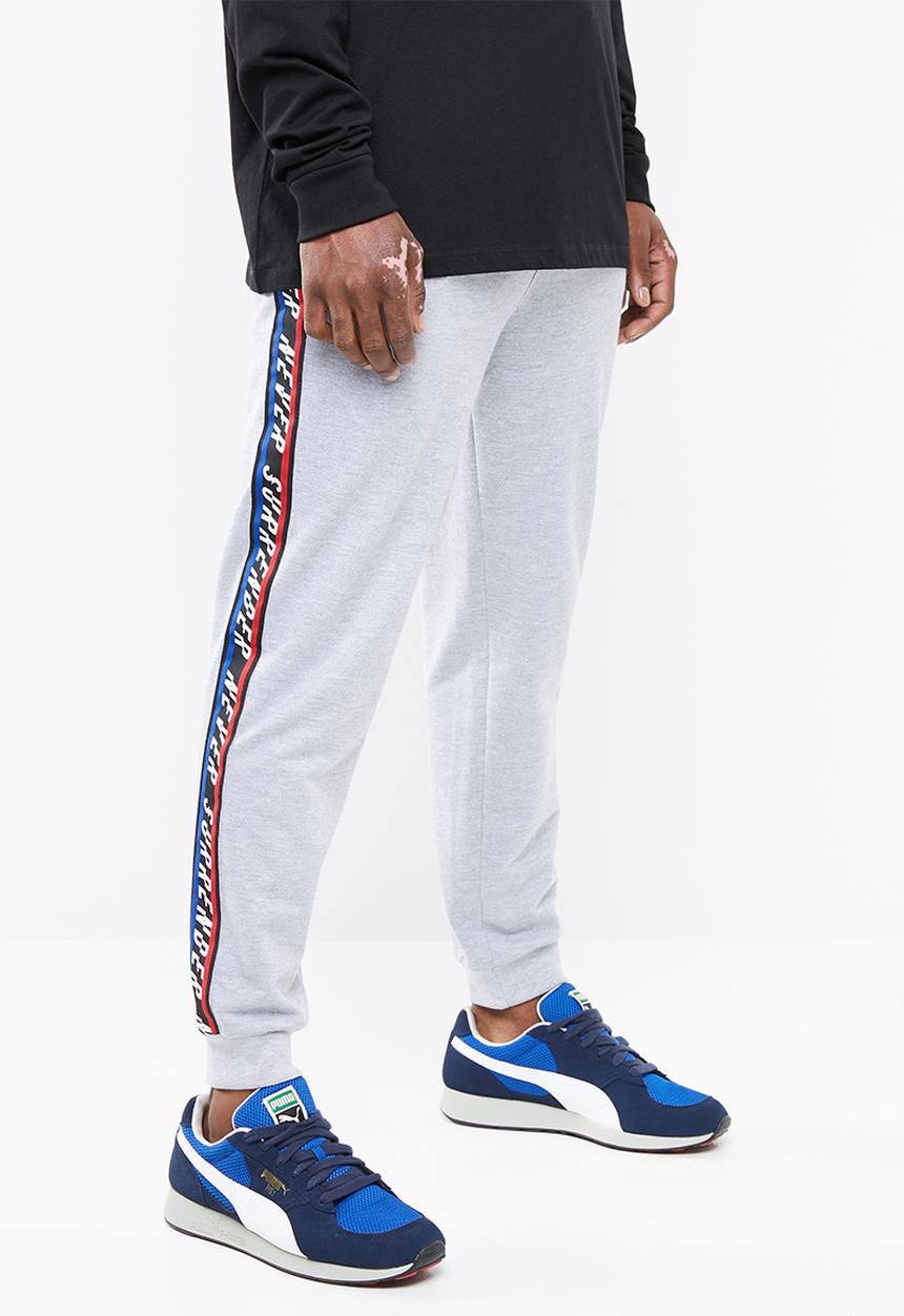 Superbalist - Slim fit printed tape sweatpant - grey
