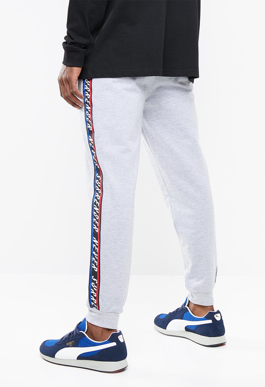 Superbalist - Slim fit printed tape sweatpant - grey
