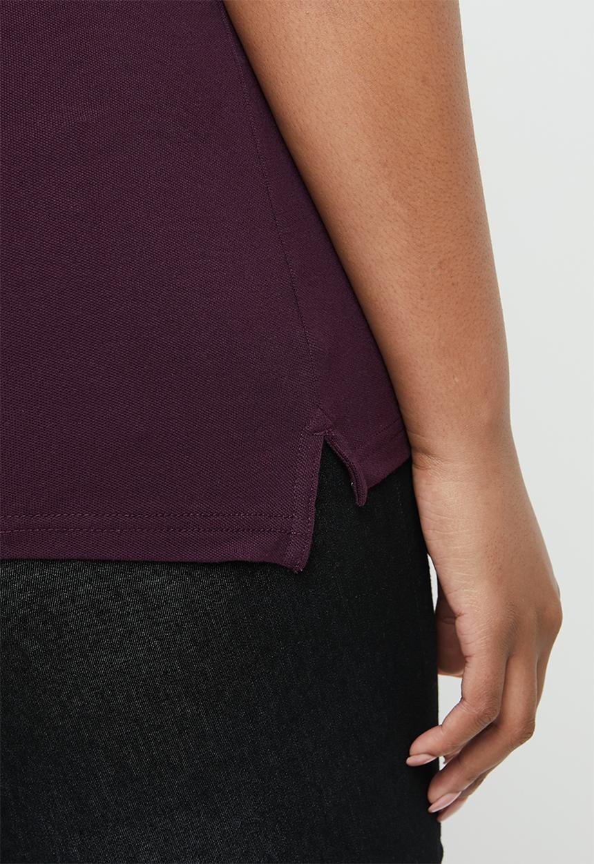 POLO - Plus size simone v neck golfer - burgundy