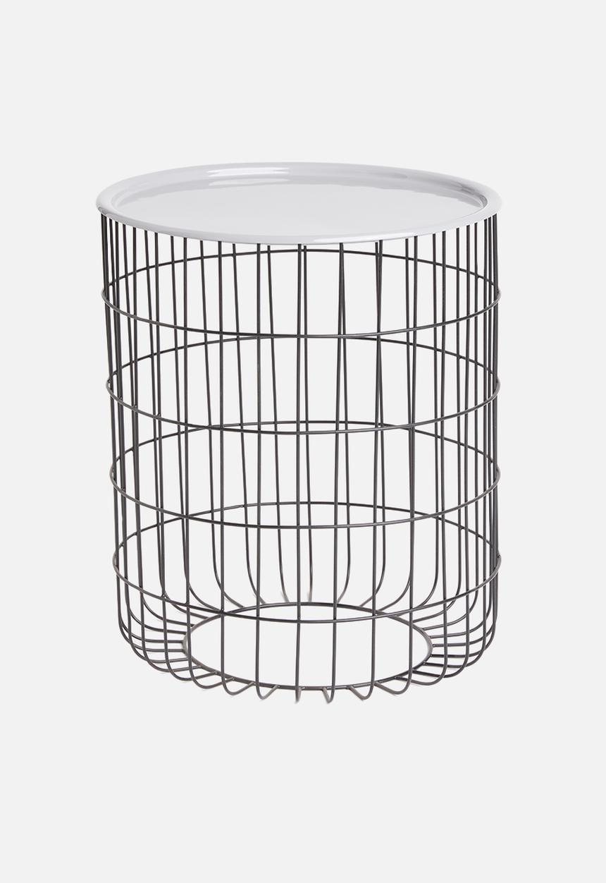 Sixth Floor - Heron basket side table - grey 