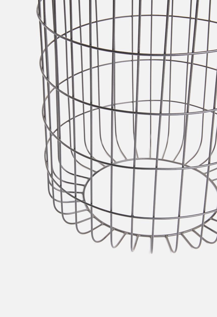 Sixth Floor - Heron basket side table - grey 