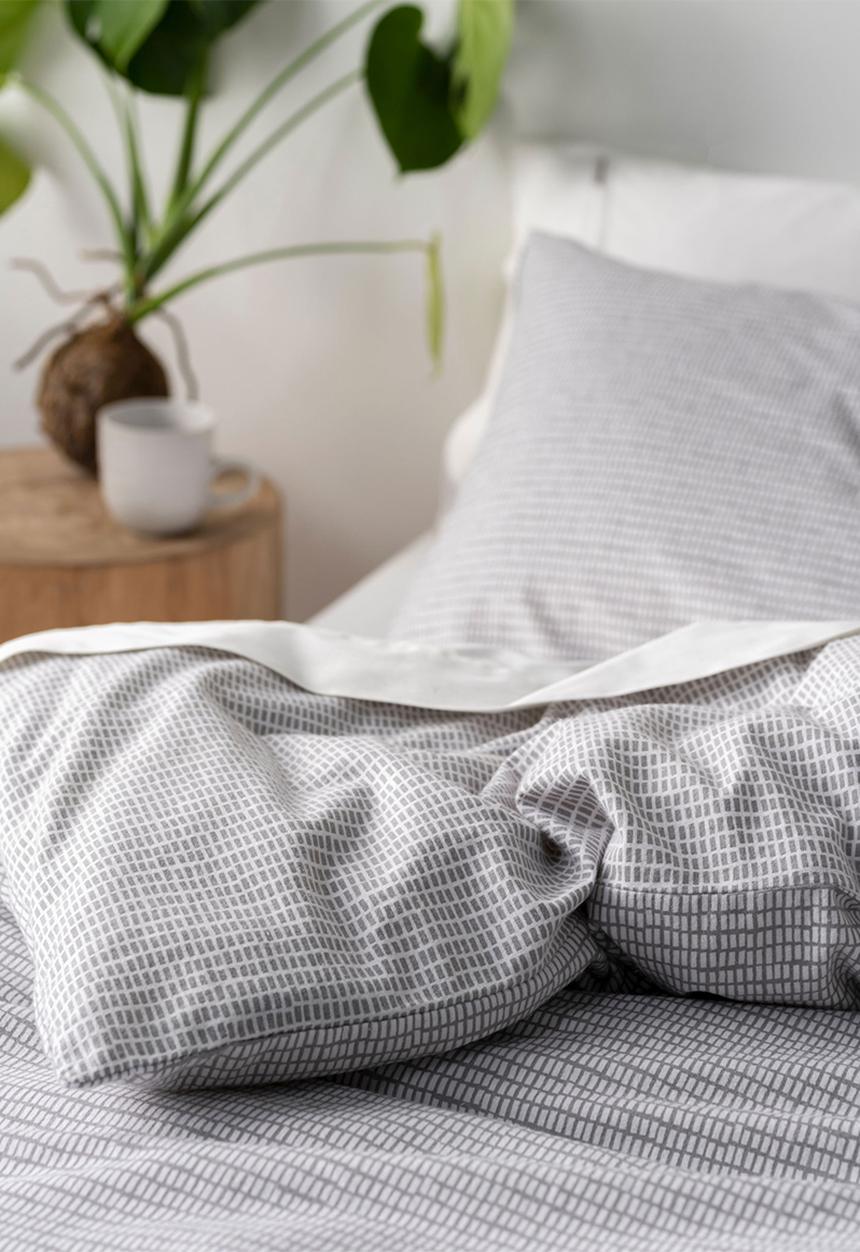 Linen House - Deena flannelette duvet cover set - grey
