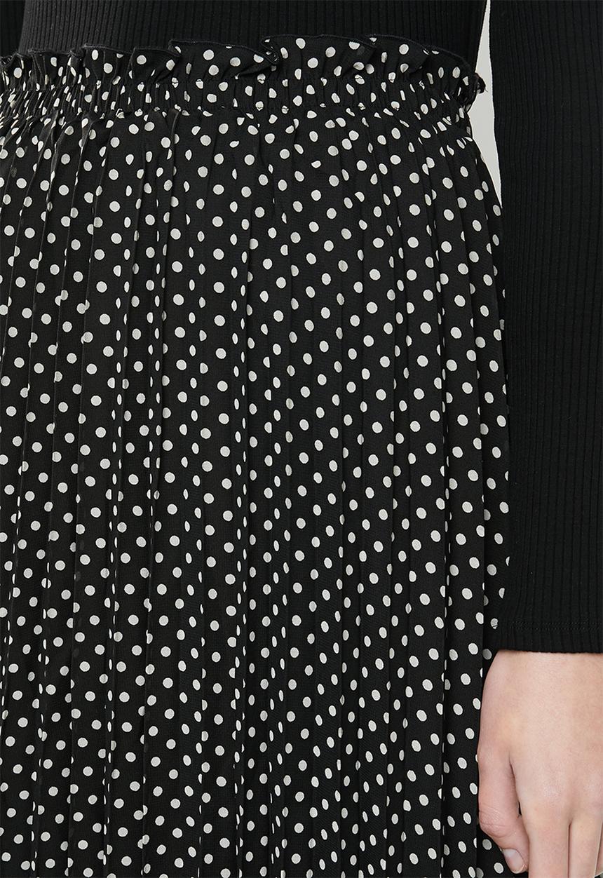 ONLY - Paige life above calf skirt - black & white 
