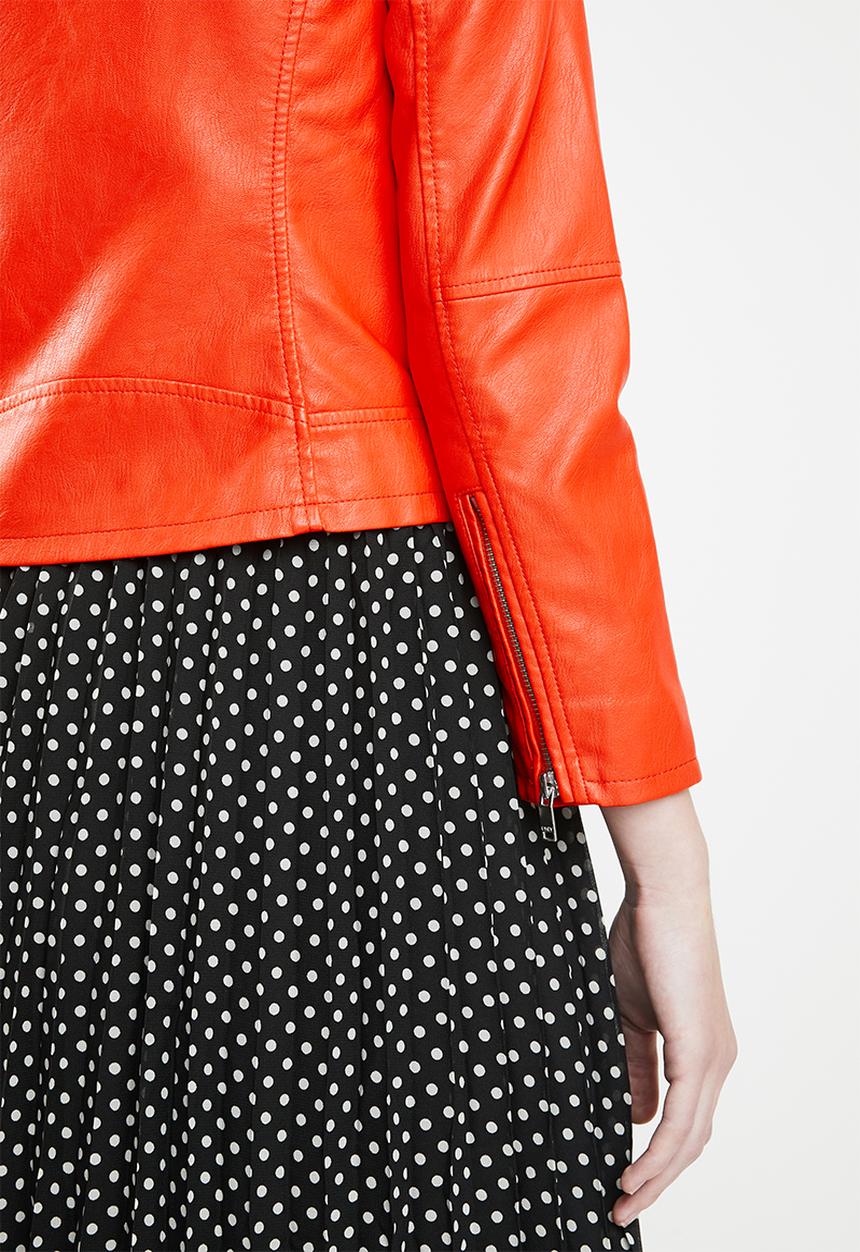 ONLY - Summer faux leather jacket - orange