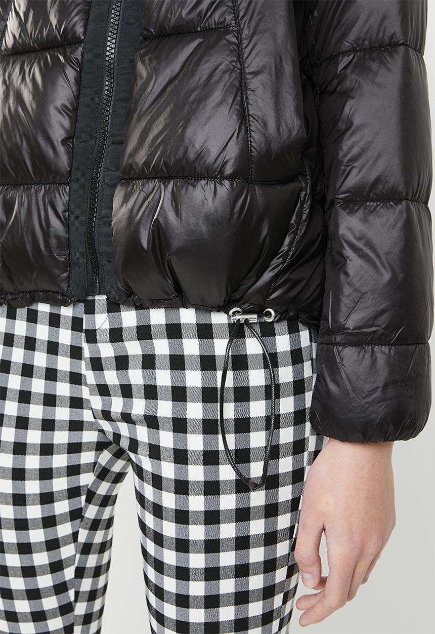 MANGO - Quilted turtleneck puffer - black