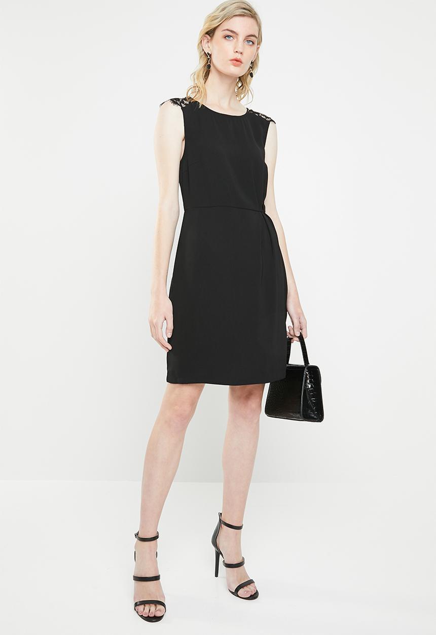 Vero Moda - Lissa lace cap sleeve dress - black