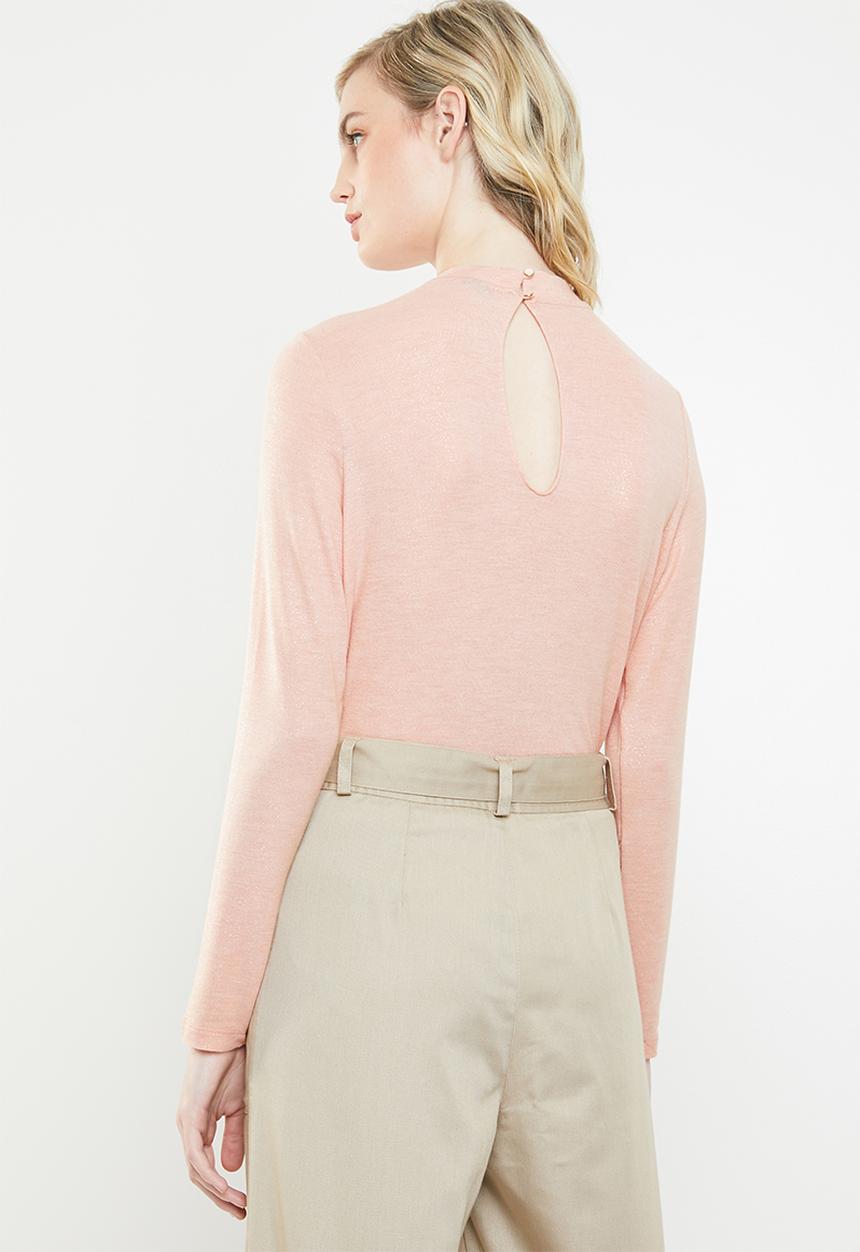 Vero Moda - Mandy keyhole blouse - pink