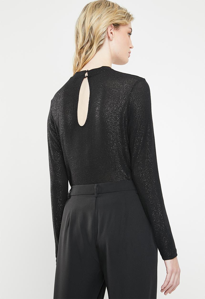 Vero Moda - Mandy keyhole blouse - black