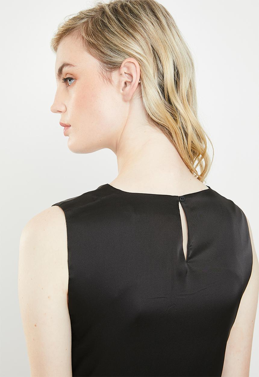 Vero Moda - Lush sleeveless bow top - black