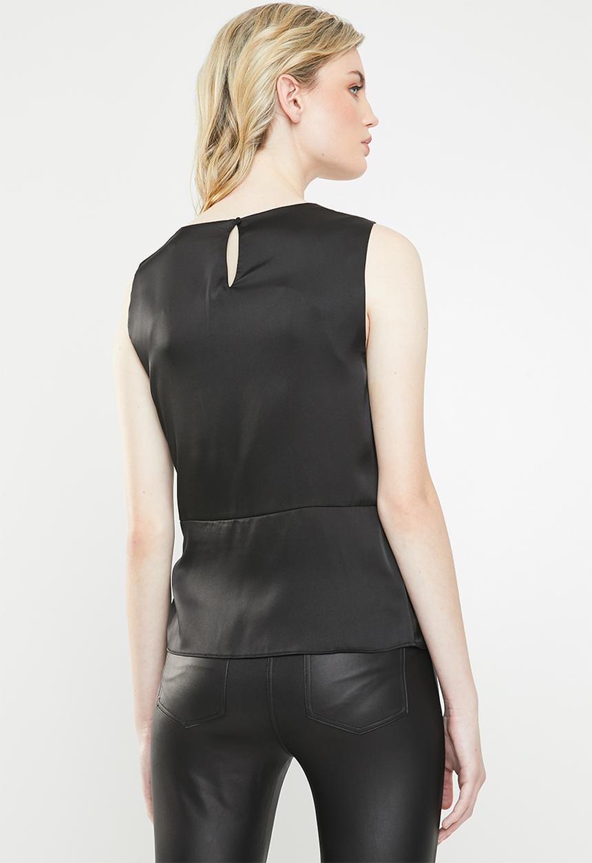 Vero Moda - Lush sleeveless bow top - black
