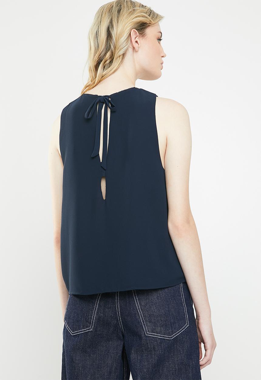 Jacqueline de Yong - Abigail sleeveless top - navy