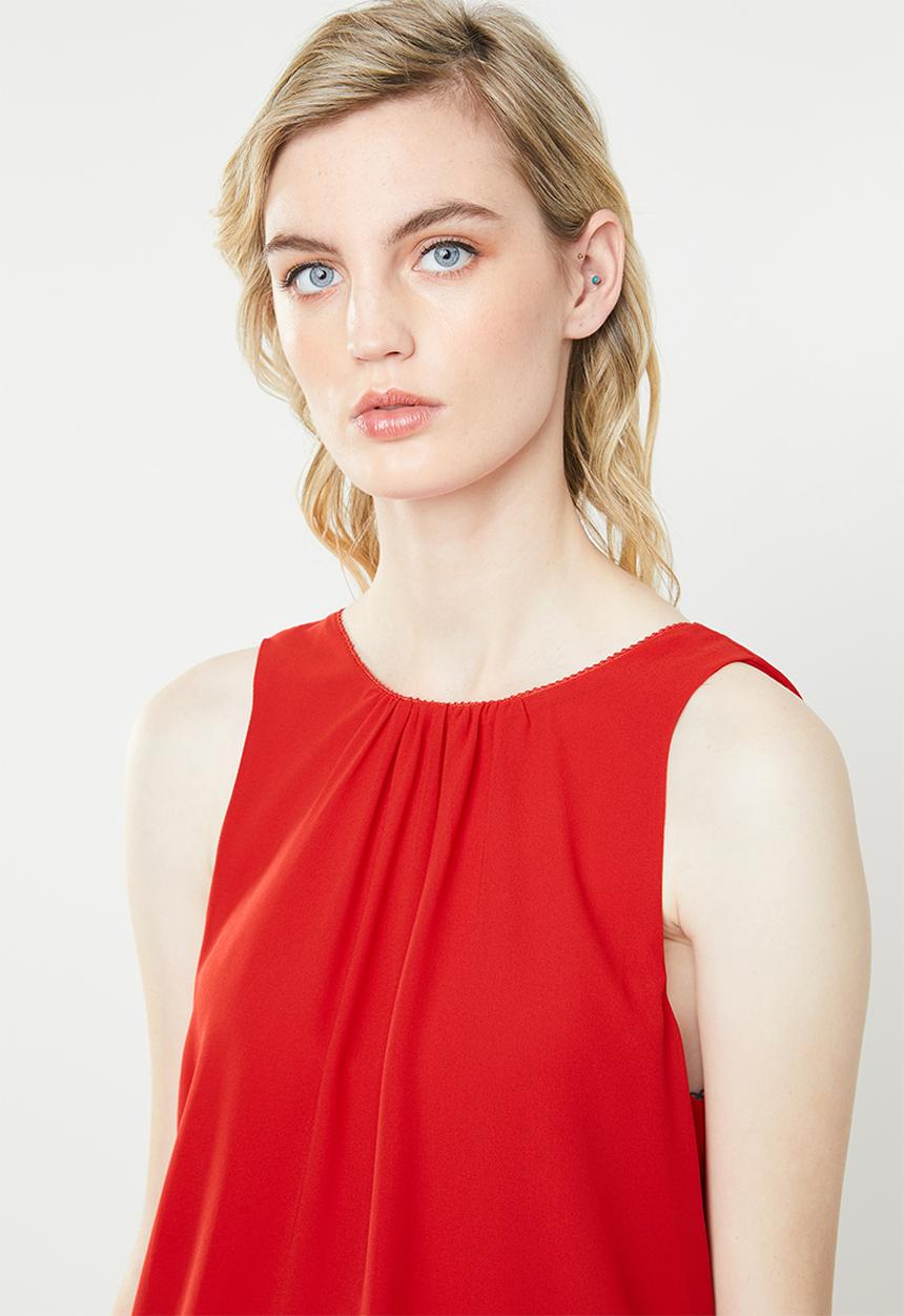 Jacqueline de Yong - Abigail sleeveless top - red
