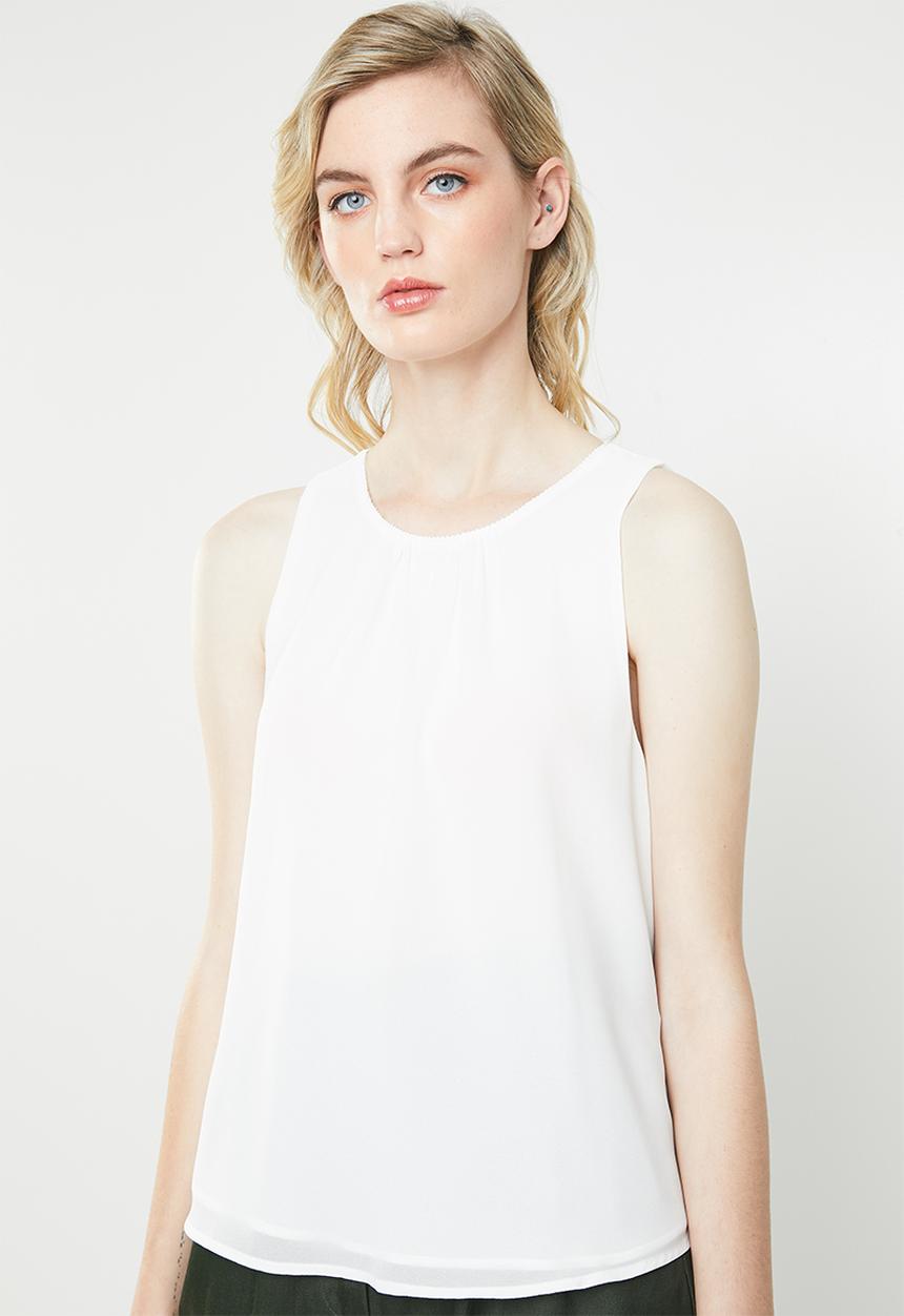 Jacqueline de Yong - Abigail sleeveless top - cream