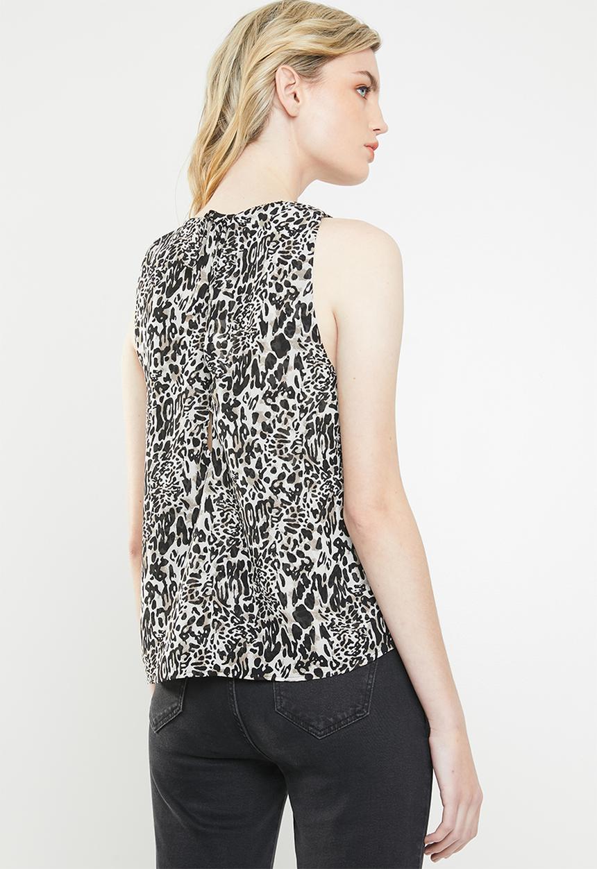 Jacqueline de Yong - Abigail sleeveless top - brown