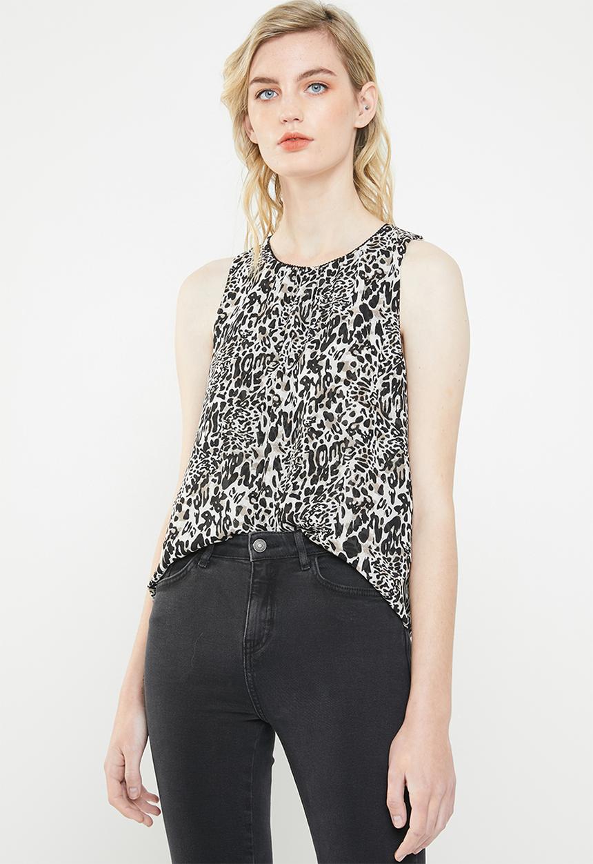 Jacqueline de Yong - Abigail sleeveless top - brown