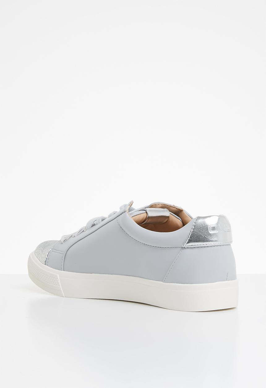 ONLY - Skye glitter toe cap sneaker - grey