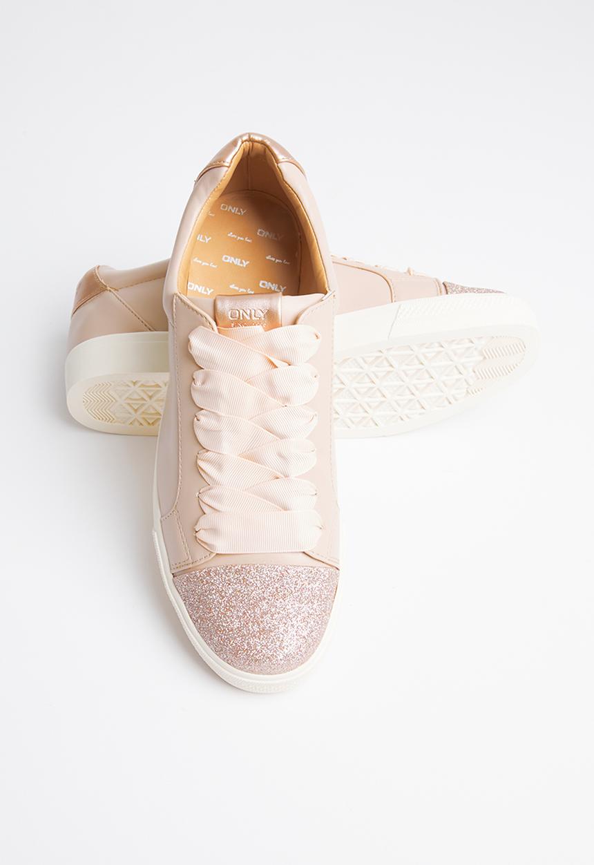 ONLY - Skye glitter toe cap sneaker - pink