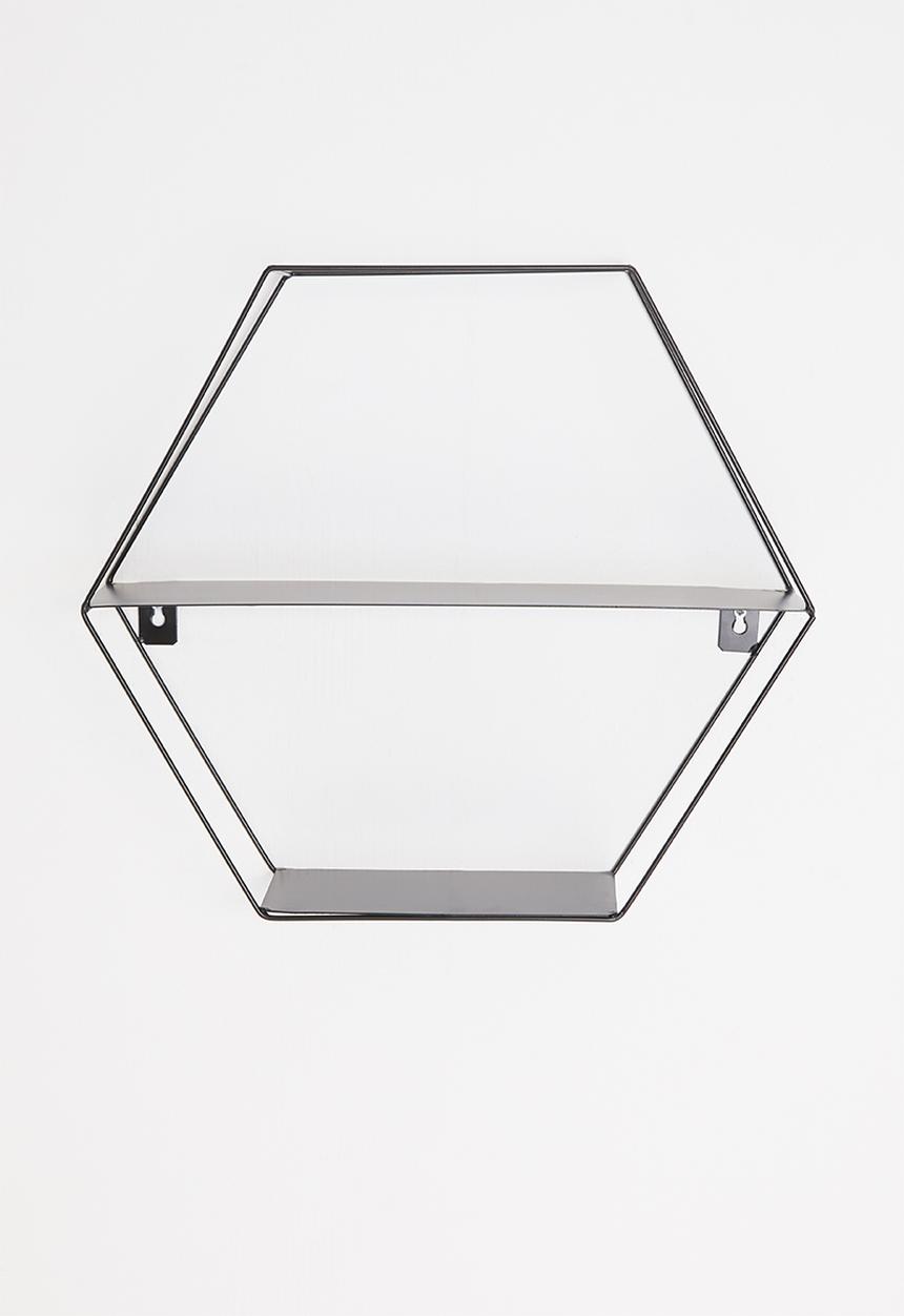Sixth Floor - Hexagon shelf - black