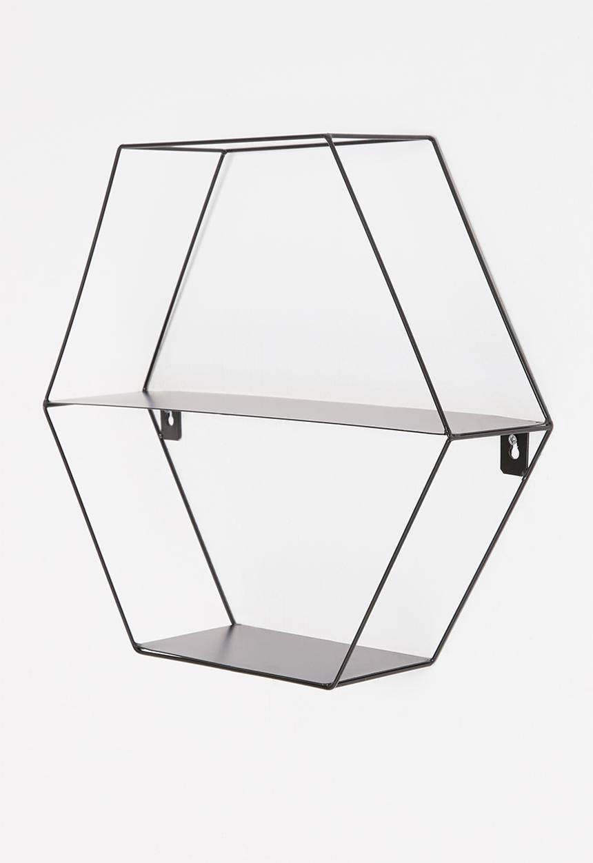 Sixth Floor - Hexagon shelf - black