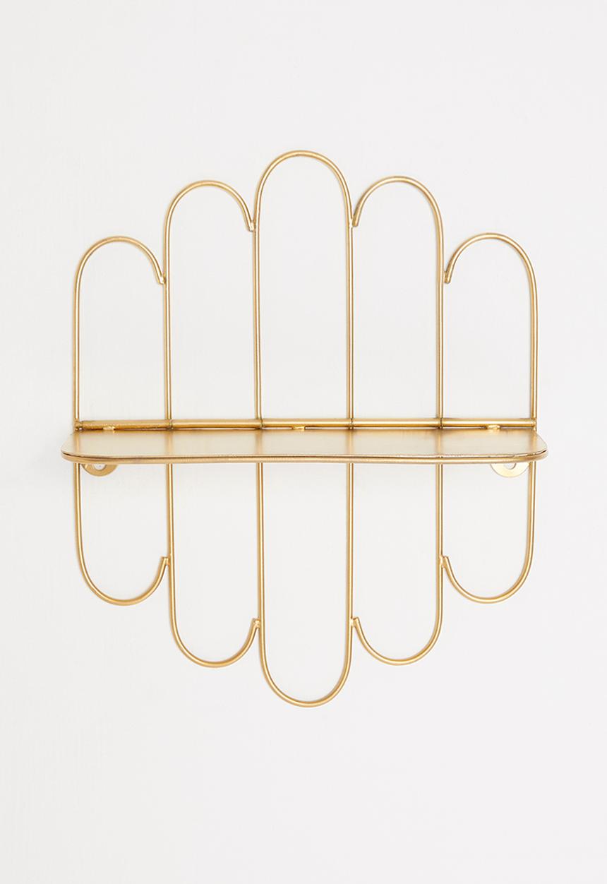 Sixth Floor - Gill rounded shelf - gold