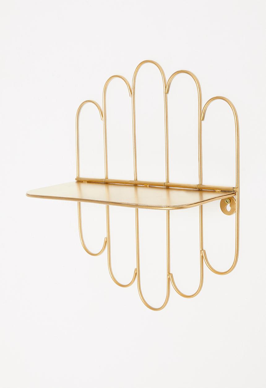 Sixth Floor - Gill rounded shelf - gold