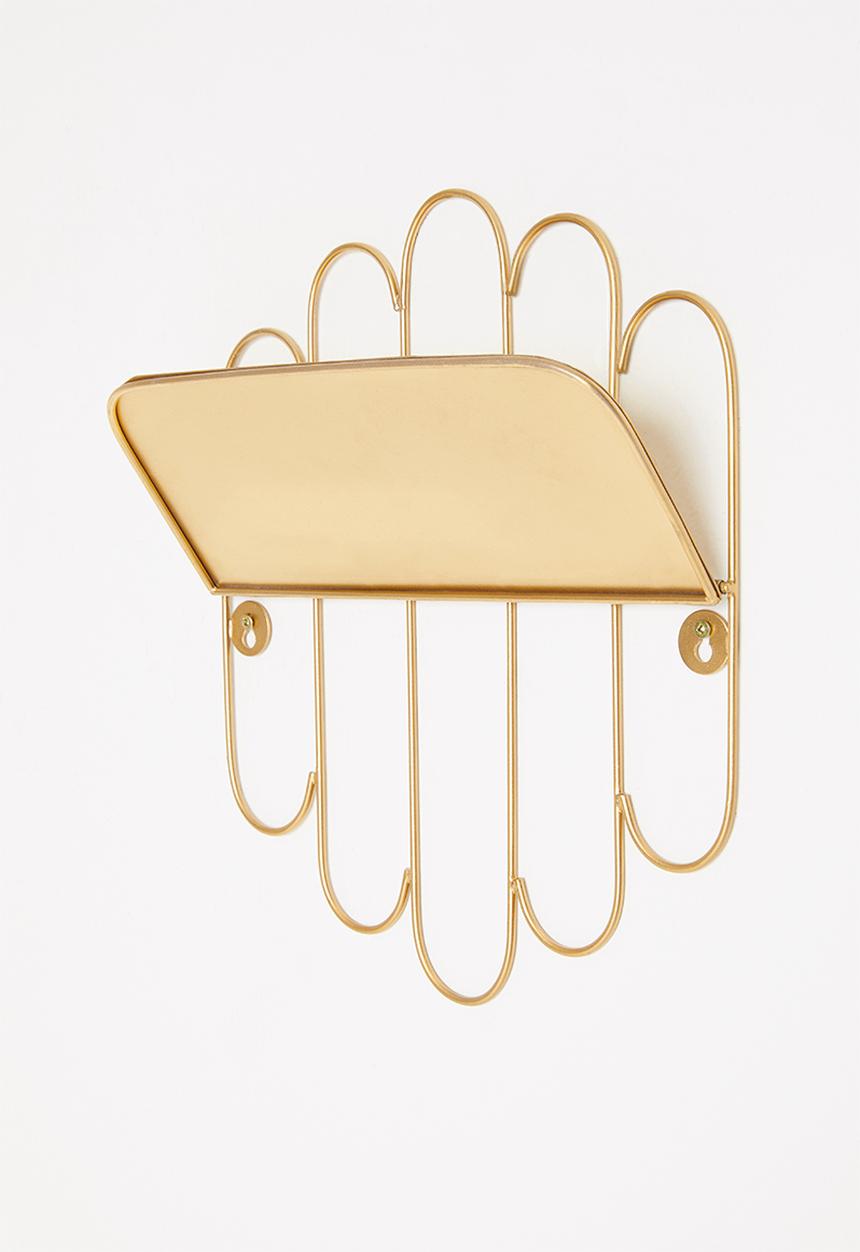Sixth Floor - Gill rounded shelf - gold