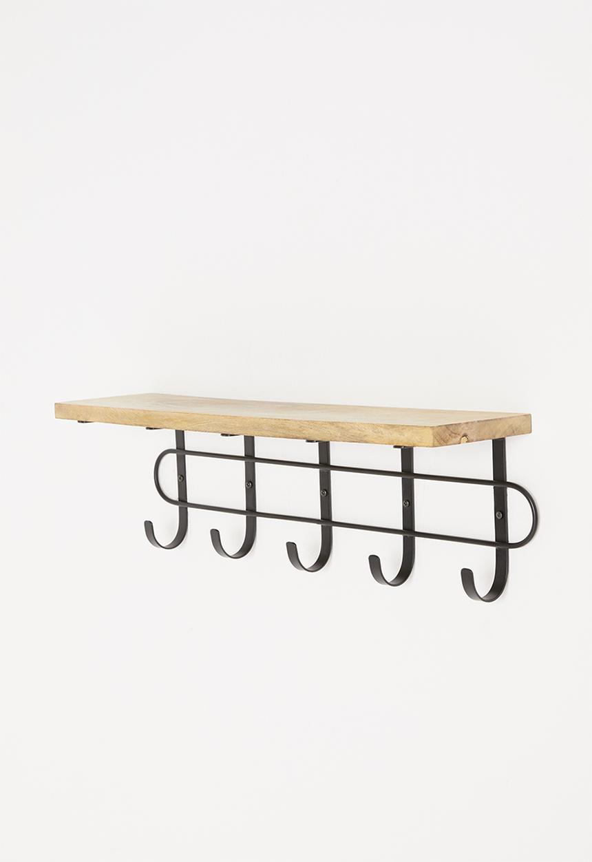 Sixth Floor - Aiden wall hook - black/wood
