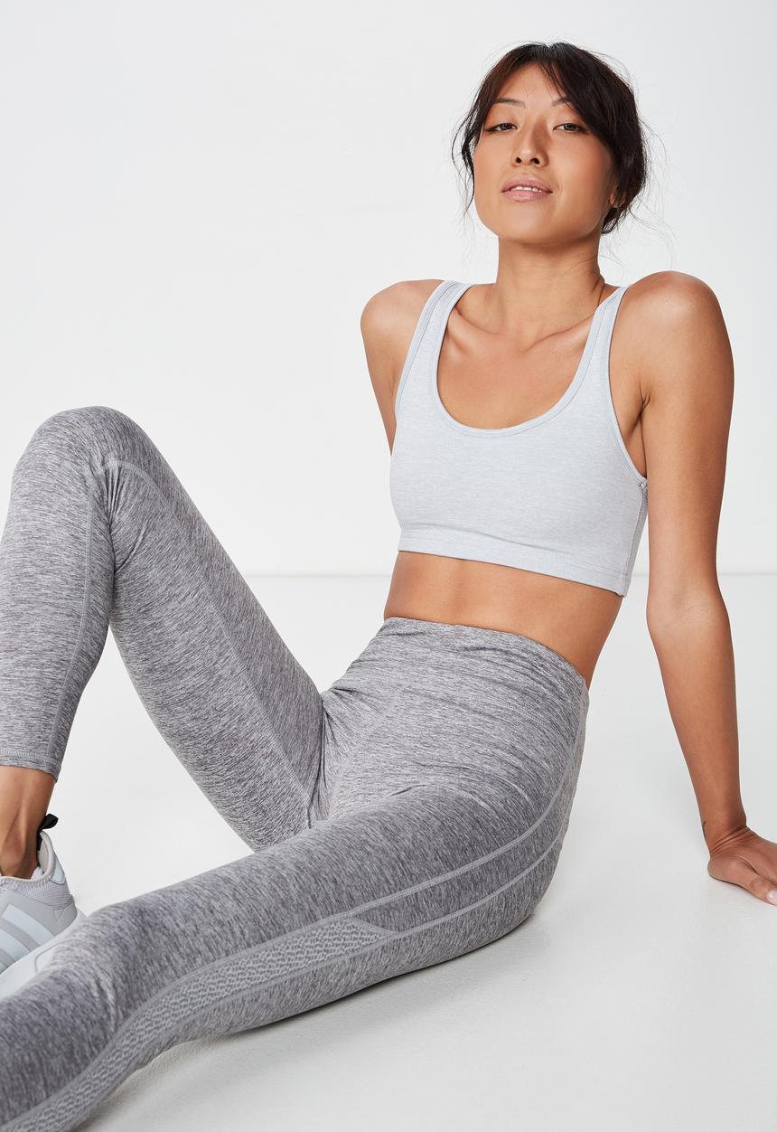 Cotton On - Workout cardio crop  - grey