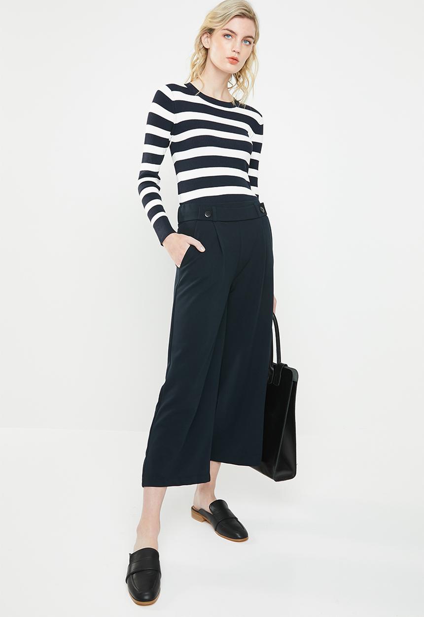 Jacqueline de Yong - Aspen treats stripe jersey - navy & white
