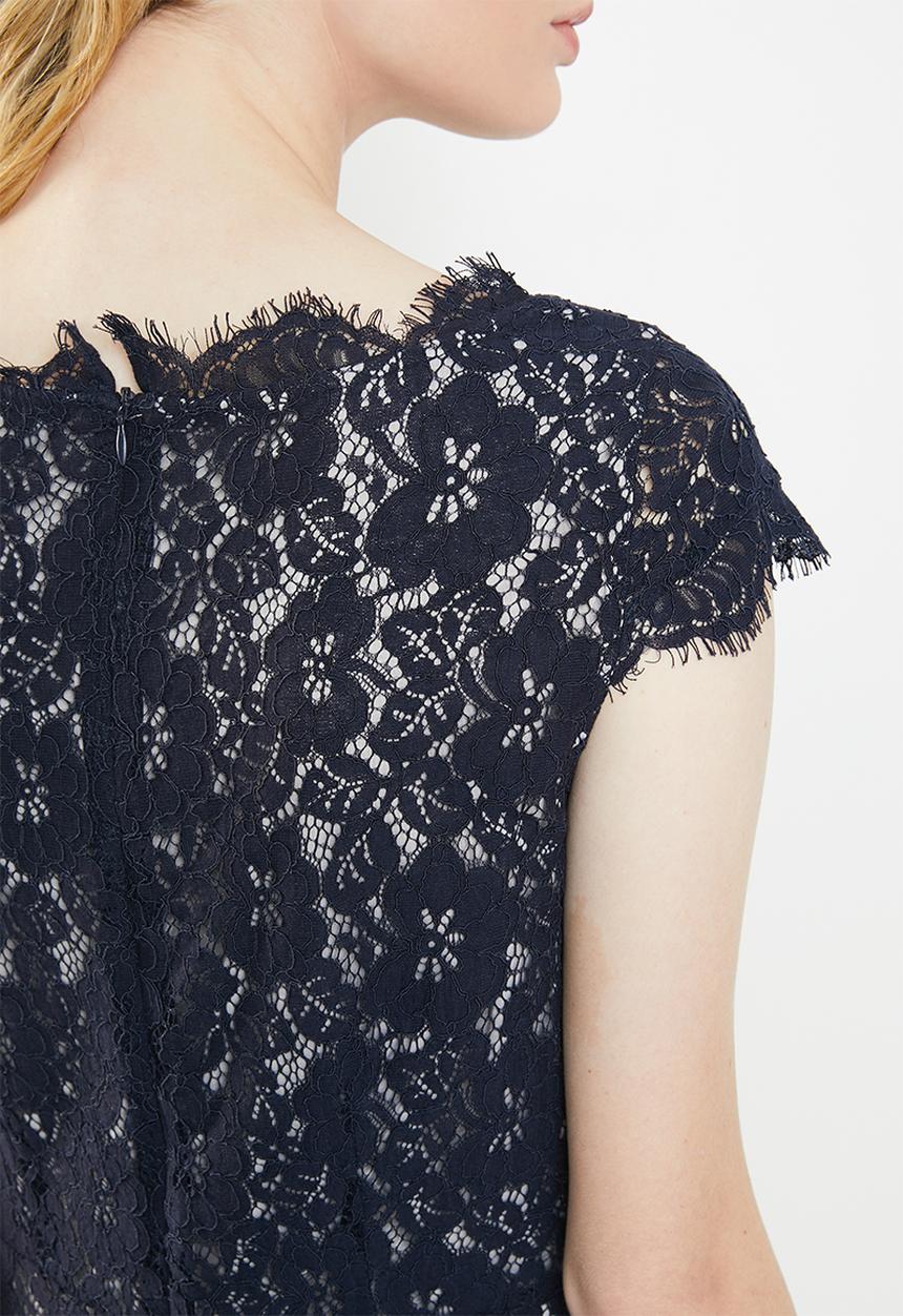 Vero Moda - Jackie capsleeve fit and flare dress - navy