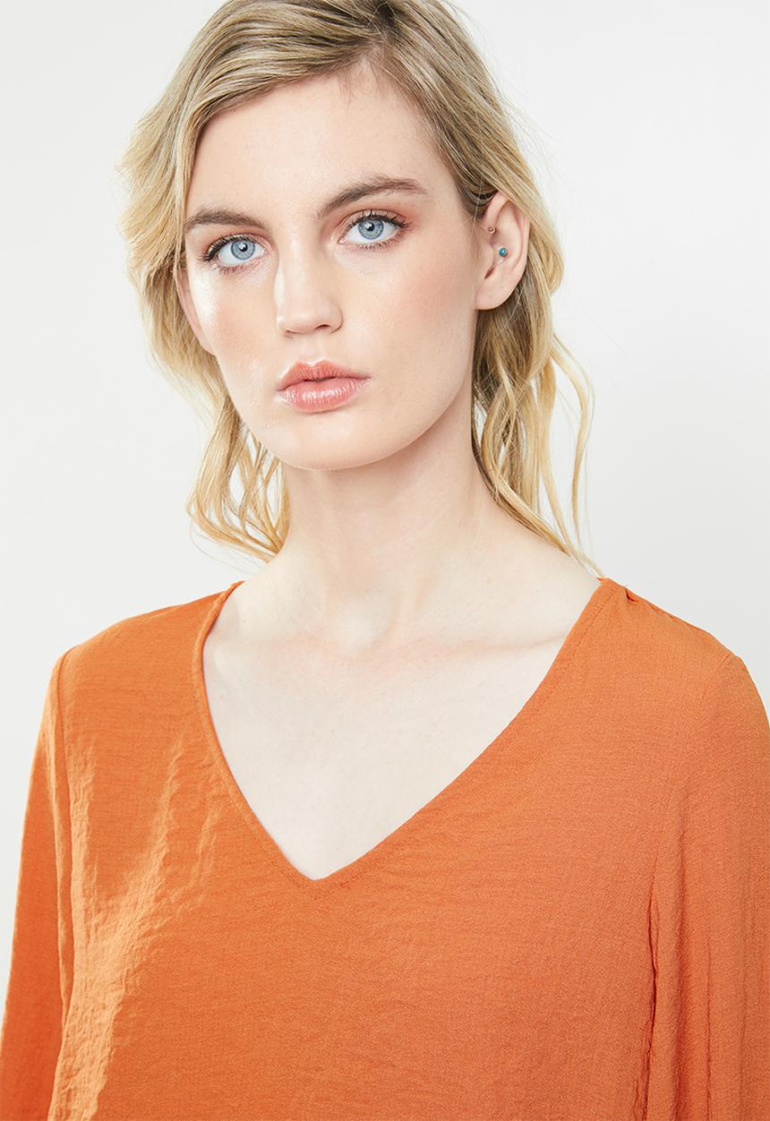 Vero Moda - Gullan balloon sleeve blouse - rust