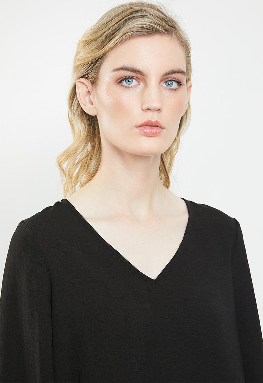 Vero Moda - Gullan balloon sleeve blouse - black