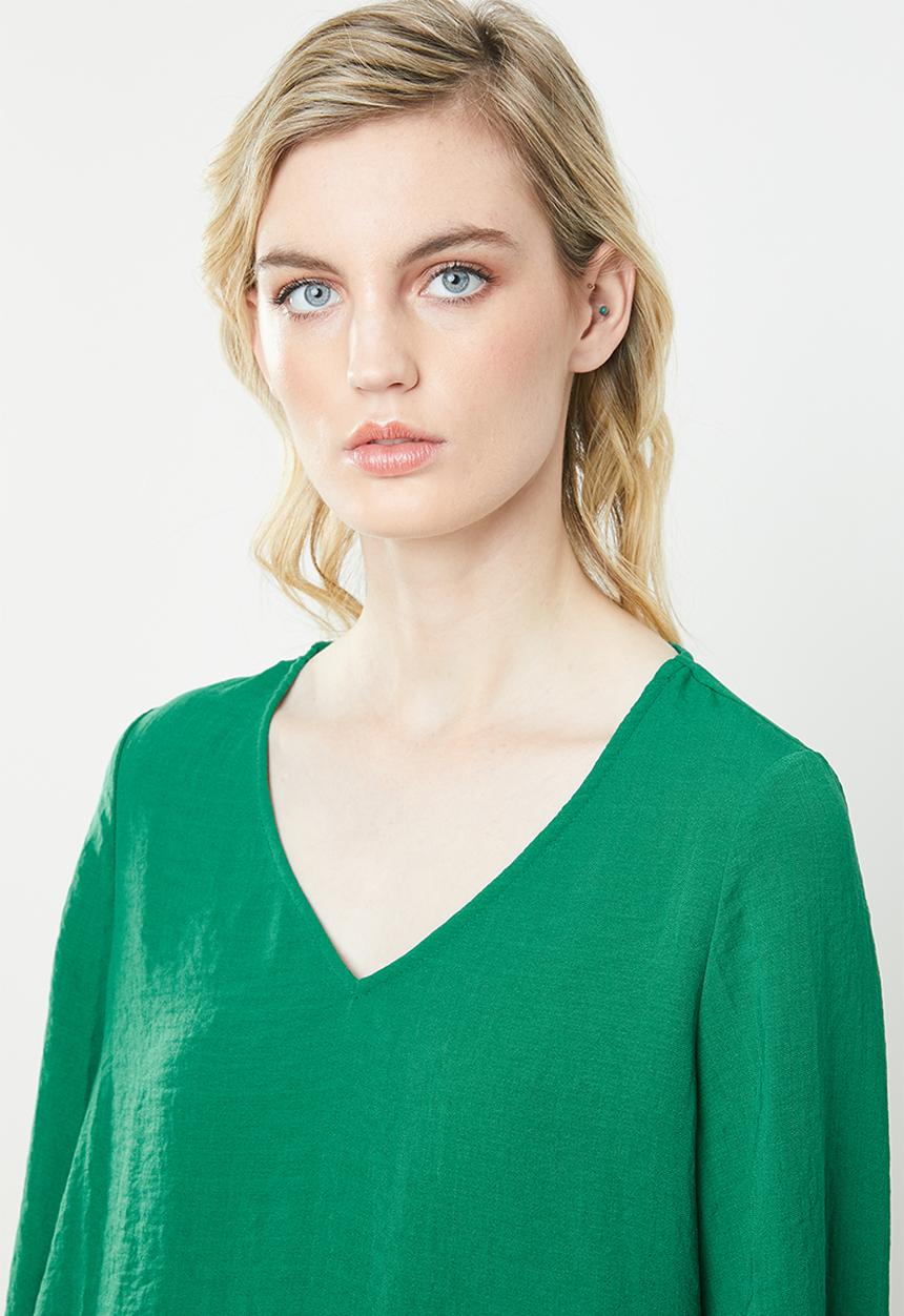 Vero Moda - Gullan balloon sleeve blouse - green
