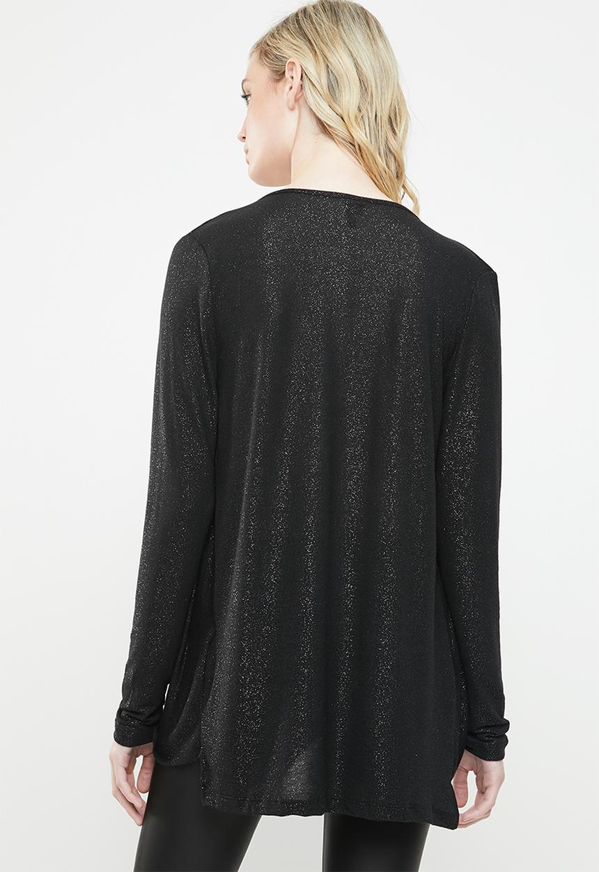 Vero Moda - Mandy wrapover top - black