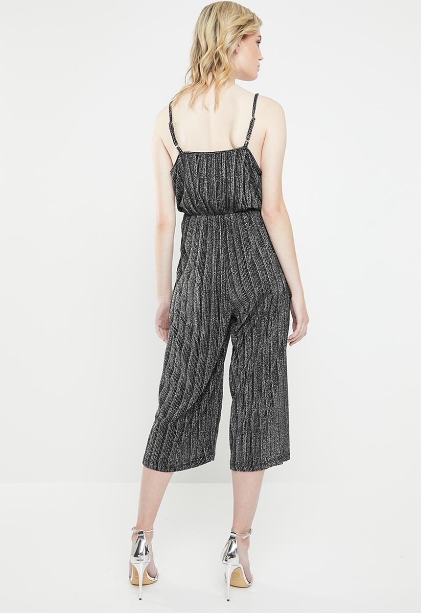 Vero Moda - Wiona cami strap jumpsuit - silver & black 