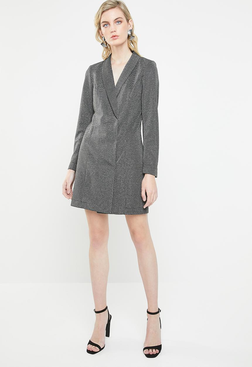 Vero Moda - Glitter blazer long sleeve dress - black & silver