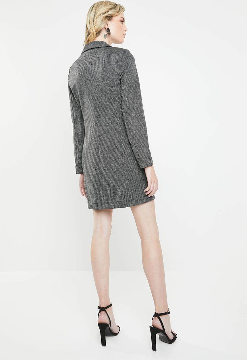 Vero Moda - Glitter blazer long sleeve dress - black & silver