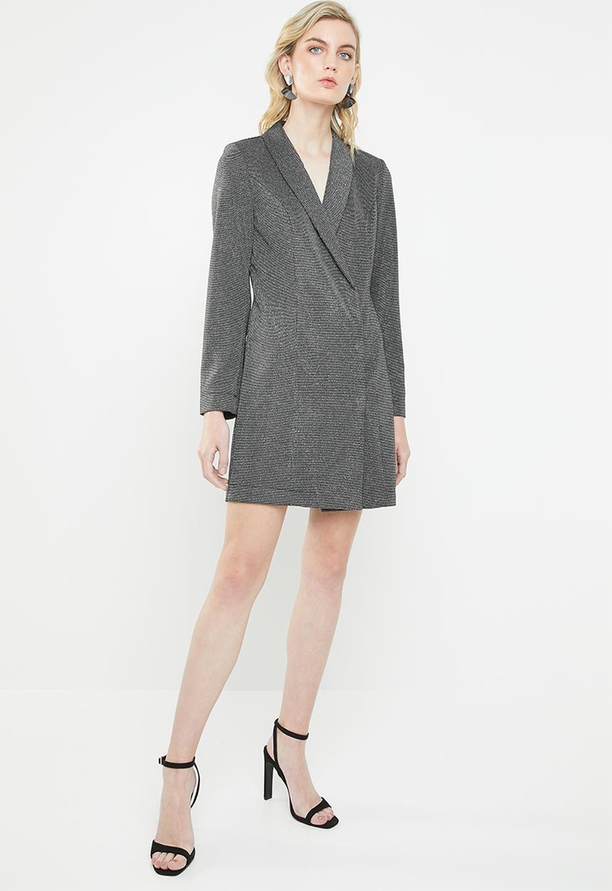 Vero Moda - Glitter blazer long sleeve dress - black & silver