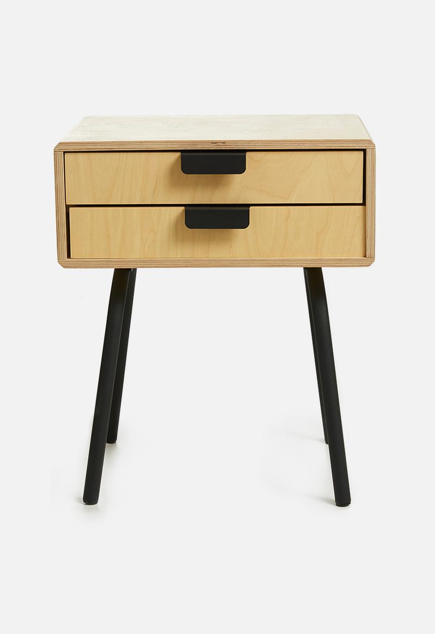 Emerging Creatives - Micasa bedside table - natural & black