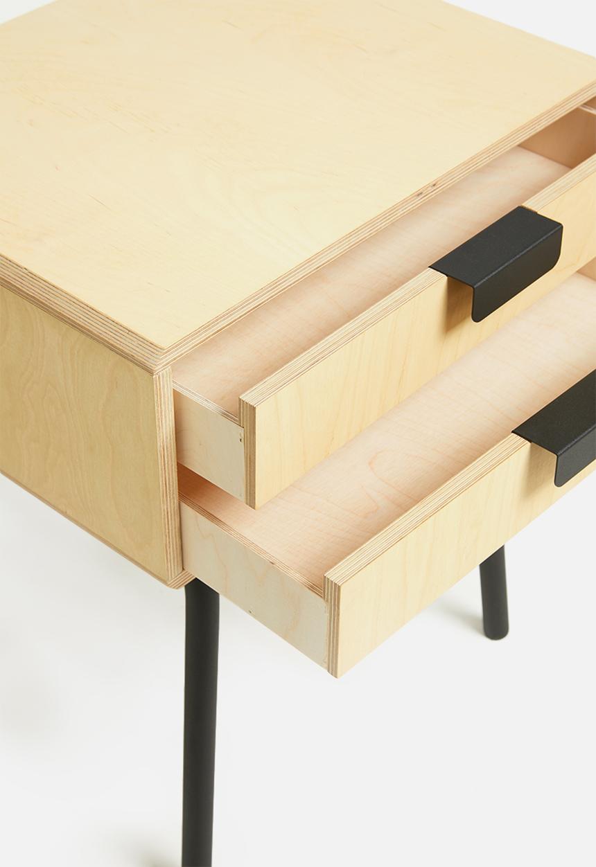Emerging Creatives - Micasa bedside table - natural & black