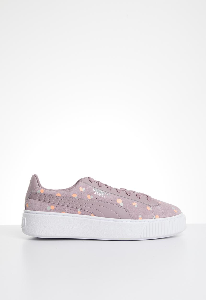 PUMA - Suede platform dots jr - purple