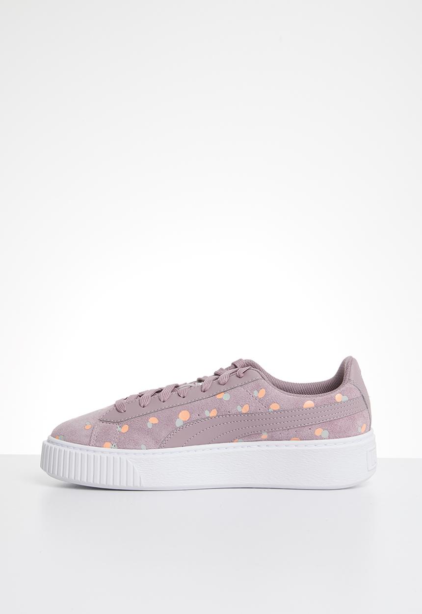 PUMA - Suede platform dots jr - purple
