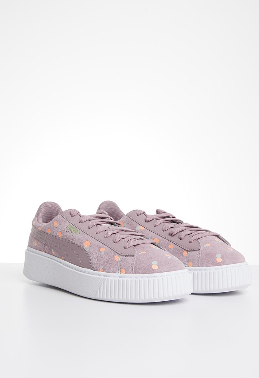 PUMA - Suede platform dots jr - purple