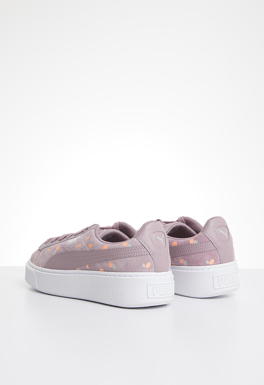 PUMA - Suede platform dots jr - purple