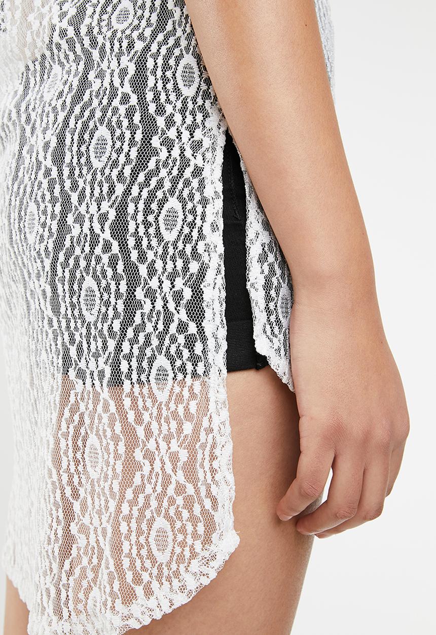 SISSY BOY - Crochet lace cover up - white 